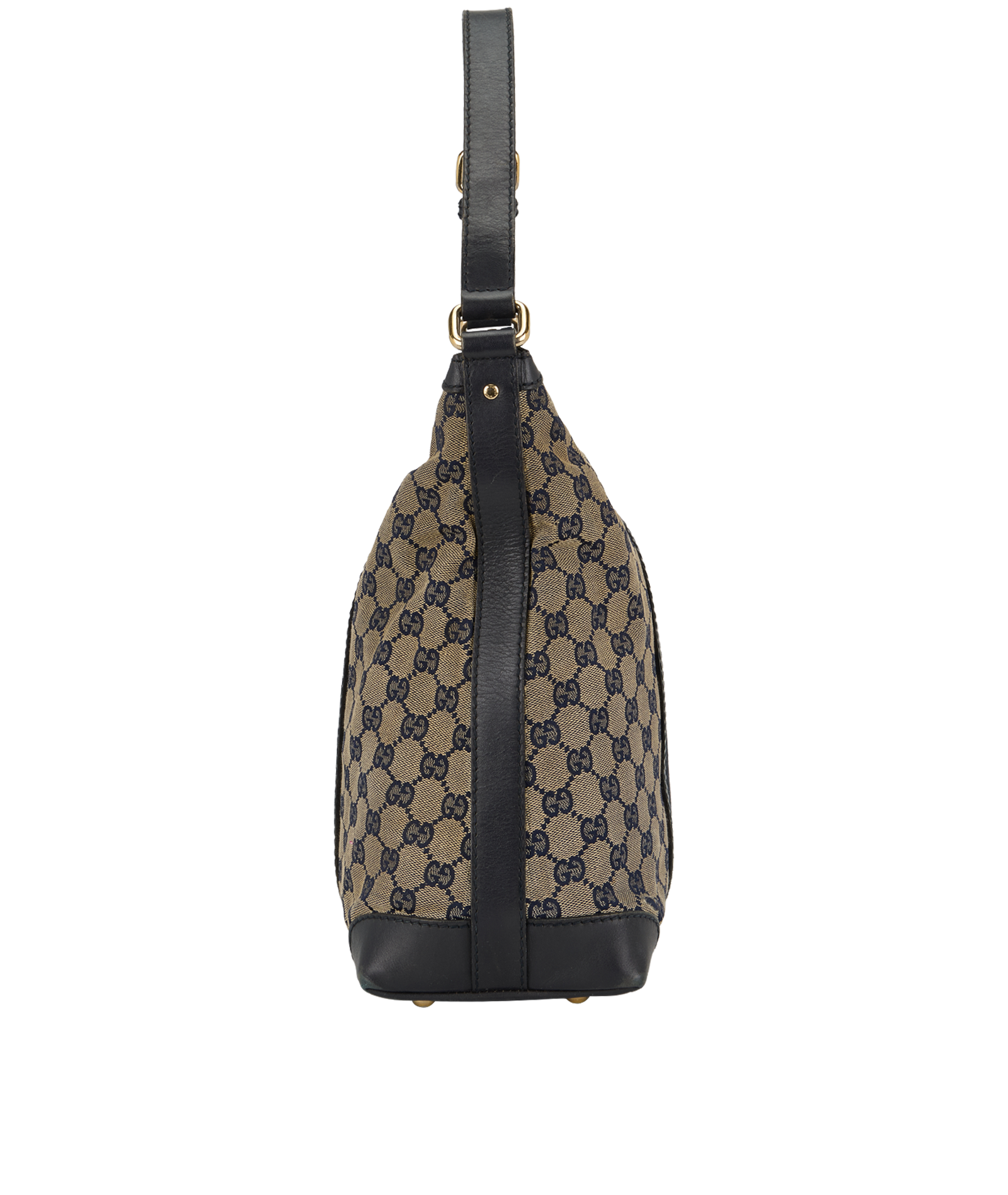 Medium GG Hobo, &pound;290, Handbags, Beige/Navy, Canvas, Bottom view